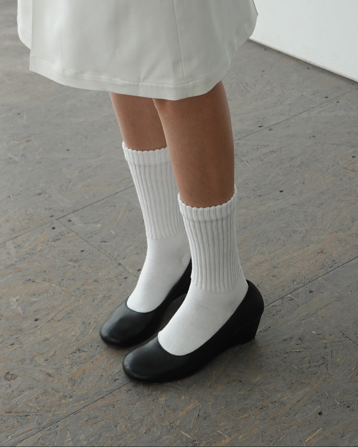 DOSORDONTS Round-Toe Retro Wedge Shoes